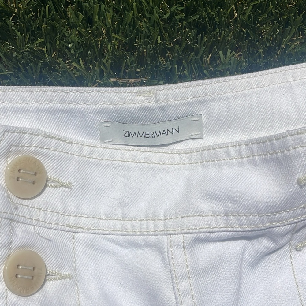 Zimmermann Women’s White High-Rise Postcard Jeans - Picture 7 of 7